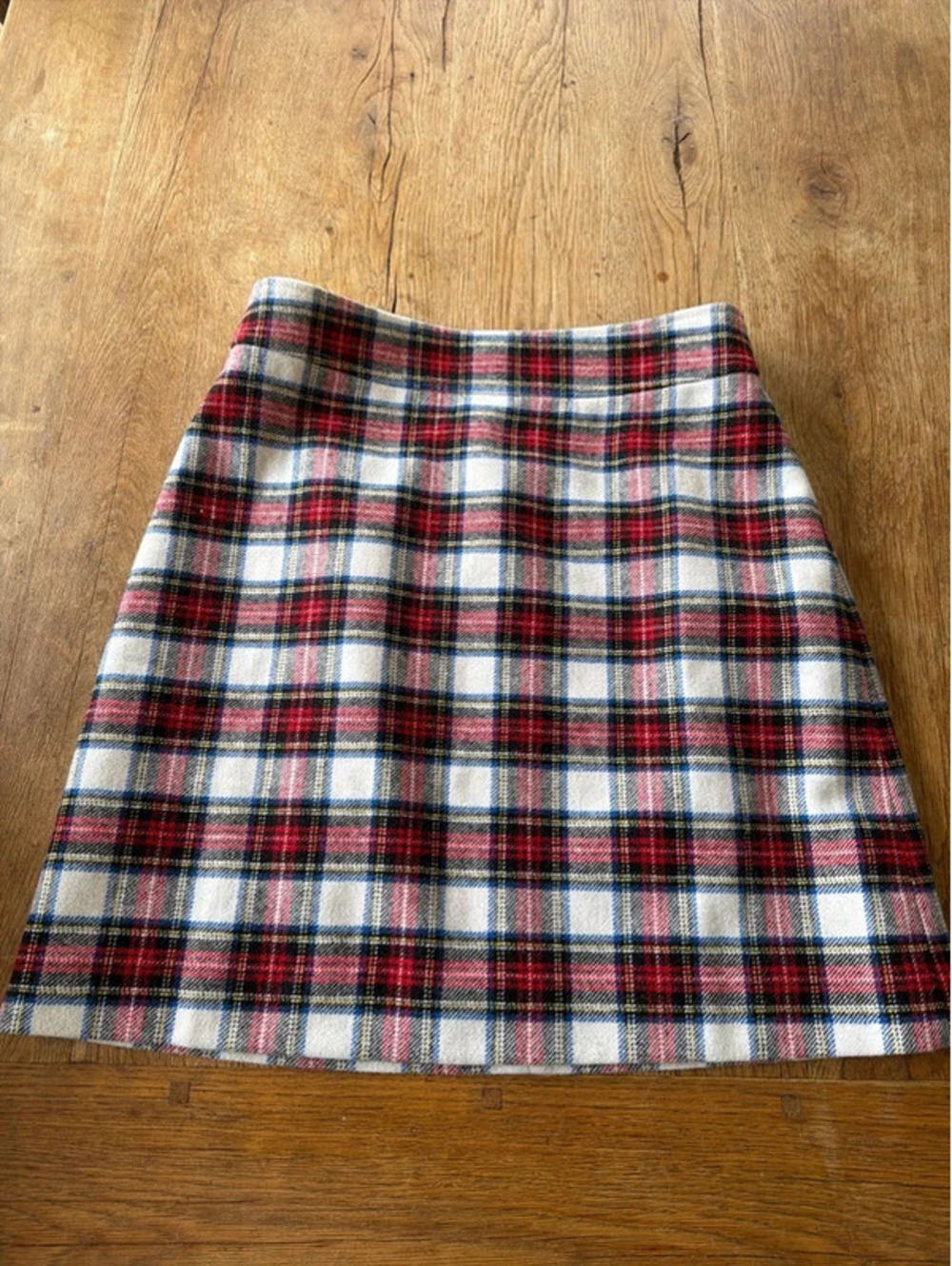 J Crew Skirt Tartan Plaid Wool Blend size 4